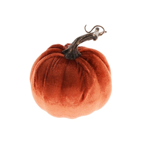 Other - 4-Piece Rustic Burnt Orange Velvet Pumpkin Set Home Decor & Accents